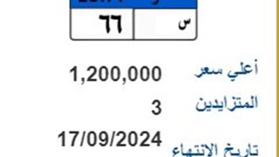 الأسعار تتجاوز مليون جنيه .. لوحات معدنية مميزة جديدة تدخل المنافسة