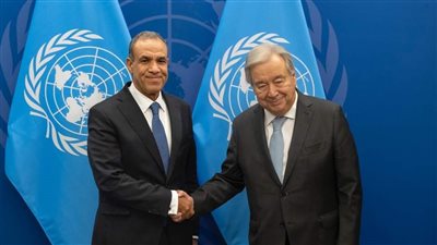 وزير الخارجية يلتقي السكرتير العام للأمم المتحدة
