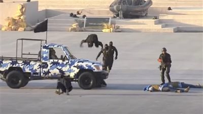 السيسي وبن زايد يشاهدان عرض قوات الصاعقة المصرية