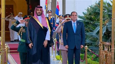 الرئيس السيسي يستقبل ولي العهد السعودي الأمير محمد بن سلمان