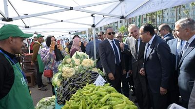 رئيس الوزراء يتفقد سوق اليوم الواحد بمحطة الرمل بالإسكندرية