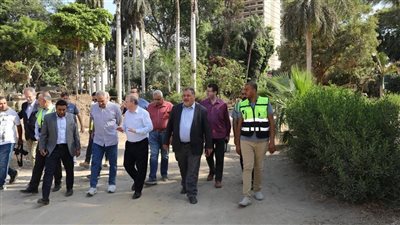 نائب وزير الزراعة يتفقد تطوير حديقة الأورمان ويؤكد الحفاظ على الأشجار التراثية