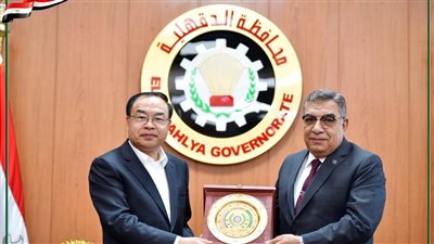 محافظ الدقهلية يبحث تعزيز التعاون الاستثماري مع وفد مقاطعة انخوي الصينية