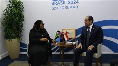 السيسي يلتقي رئيسة تنزانيا على هامش أعمال قمة مجموعة العشرين