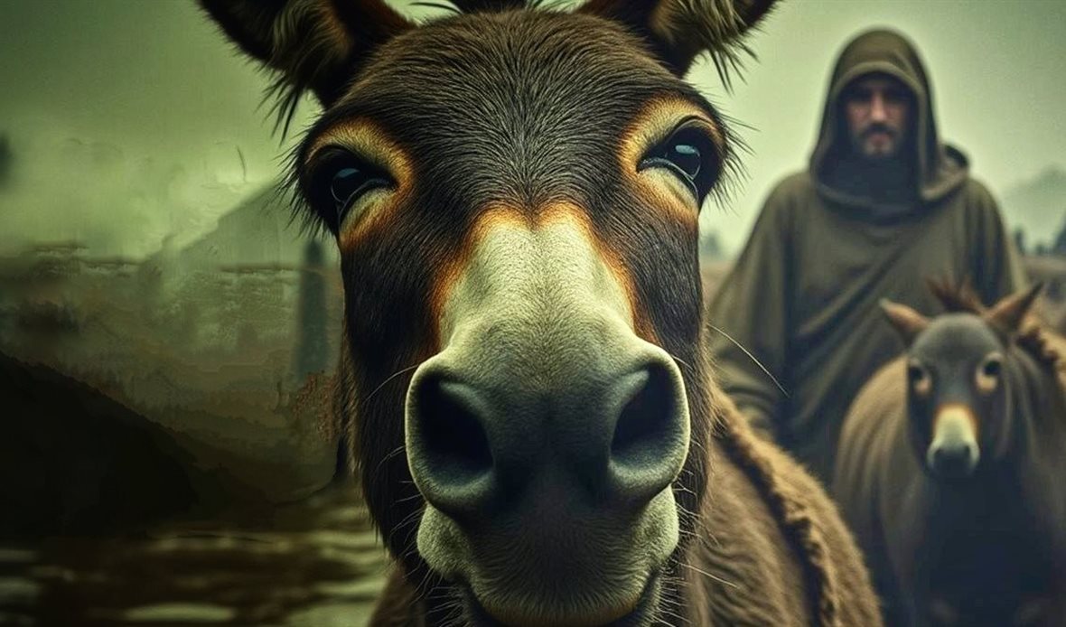 الحمار النجس يقع