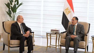 “مدبولي” يلتقي نائب رئيس الوزراء اللبناني
