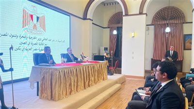 وزير الخارجية يلتقي برموز الجالية المصرية في الصين