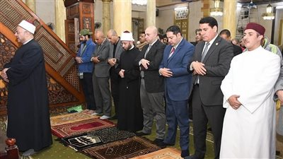 وزير الأوقاف يزور بني سويف ويتفقد أعمال تجديد مسجد السيدة حورية وسط استقبال ودي من قيادات دينية مسيحية