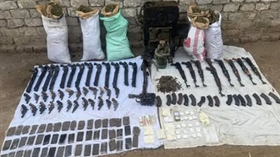 مصرع 6 مجرمين وضبط 22 مليون جنيه من المخدرات والأسلحة النارية في مداهمة أمنية