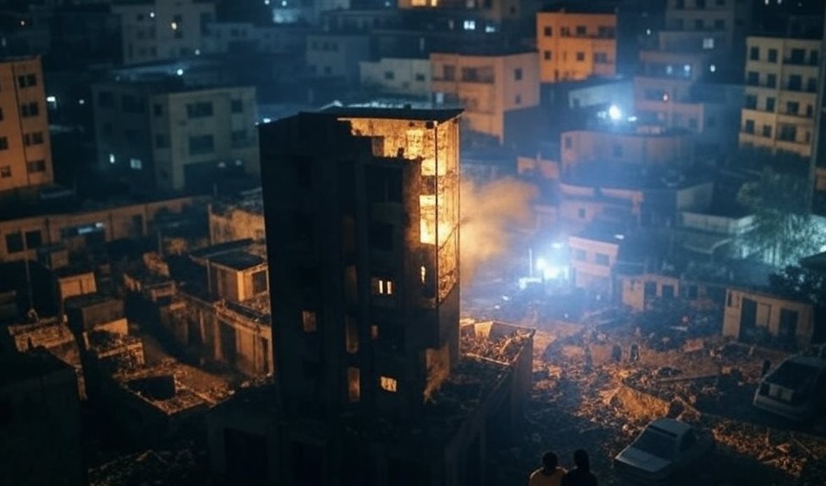 آثار القصف أرشيفية