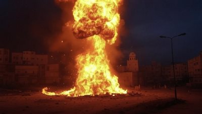 الطيران الحربي الإسرائيلي يشن غارات على حي تل السلطان غرب رفح الفلسطينية