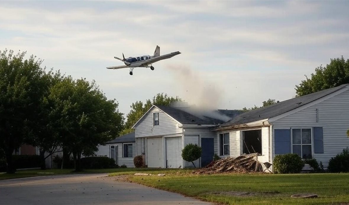 تحطم طائرة صغيرة