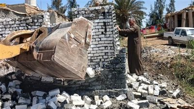 حملة إزالة التعديات في صان الحجر تواصل التصدي لمحاولات البناء المخالف خلال إجازة عيد الفطر