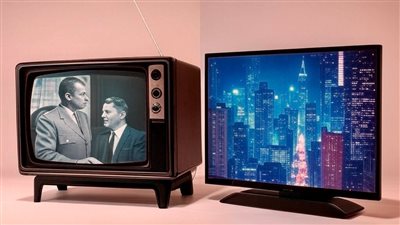 التطور التكنولوجي في الشاشات .. من التلفاز الأبيض والأسود إلى الأجهزة الذكية القابلة للطي