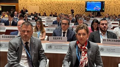 في كلمته بجنيف.. وزير الصحة المصري يجدد التزام مصر بالتعاون مع منظمة الصحة العالمية لتحقيق الرفاه الصحي للجميع وتعزيز التغطية الصحية الشاملة في ظل النزاعات الإقليمية