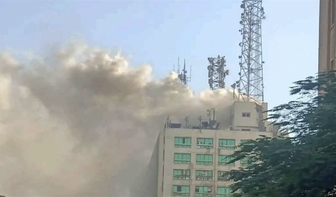 أضرار حريق سنترال