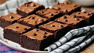 طريقة عمل براونيز منزلية ناعمة ولذيذة بمكونات بسيطة وبلا خلاط