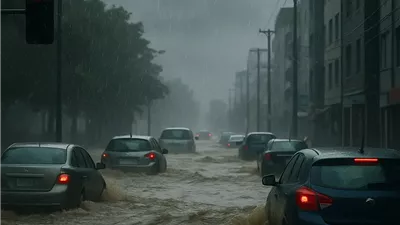 الأمطار الغزيرة تشل حركة مومباي العاصمة المالية للهند وتغرق شوارعها ومطارها