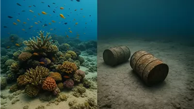 الهالات البيضاء في قاع البحر تكشف تلوثًا كيميائيًا خطيرًا