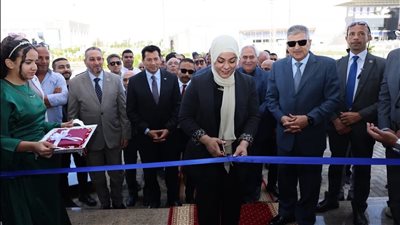 افتتاح الصالة الدولية لرفع الأثقال سارة سمير بالإسماعيلية