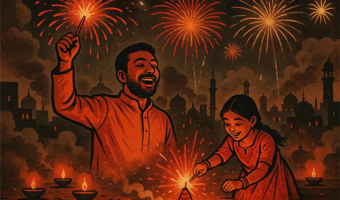 أضواء ديوالي تزين