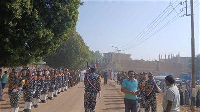 تشييع النقيب محمد سعد في جنازة عسكرية بقنا