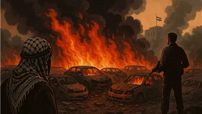 عنف المستوطنين في حوارة يشتعل من جديد ويحرق مئة وخمسين سيارة