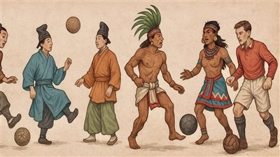 تاريخ كرة القدم وأسماؤها الأولى تشاتالي وكوجو والكيماري ومارن جوك والكالتشيو