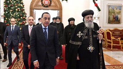 رئيس الوزراء يهنئ قداسة البابا تواضروس الثاني بعيد الميلاد المجيد من الكاتدرائية المرقسية