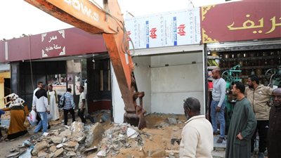 إزالة الأكشاك العشوائية بمنطقة السيل بتوجيهات محافظ أسوان