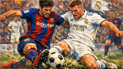 مباراة برشلونة وريال مدريد في نهائي كأس السوبر الإسباني 2026 	