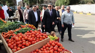 محافظ الجيزة يفتتح سوق «اليوم الواحد» بشارع الصوامع في حي إمبابة