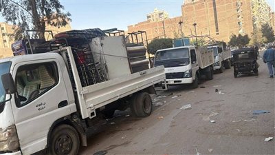 محافظة الجيزة ترفع 950 حالة إشغال وتتحفظ على تروسيكل مخالف بمناطق جسر الكونيسة وأبو زارع