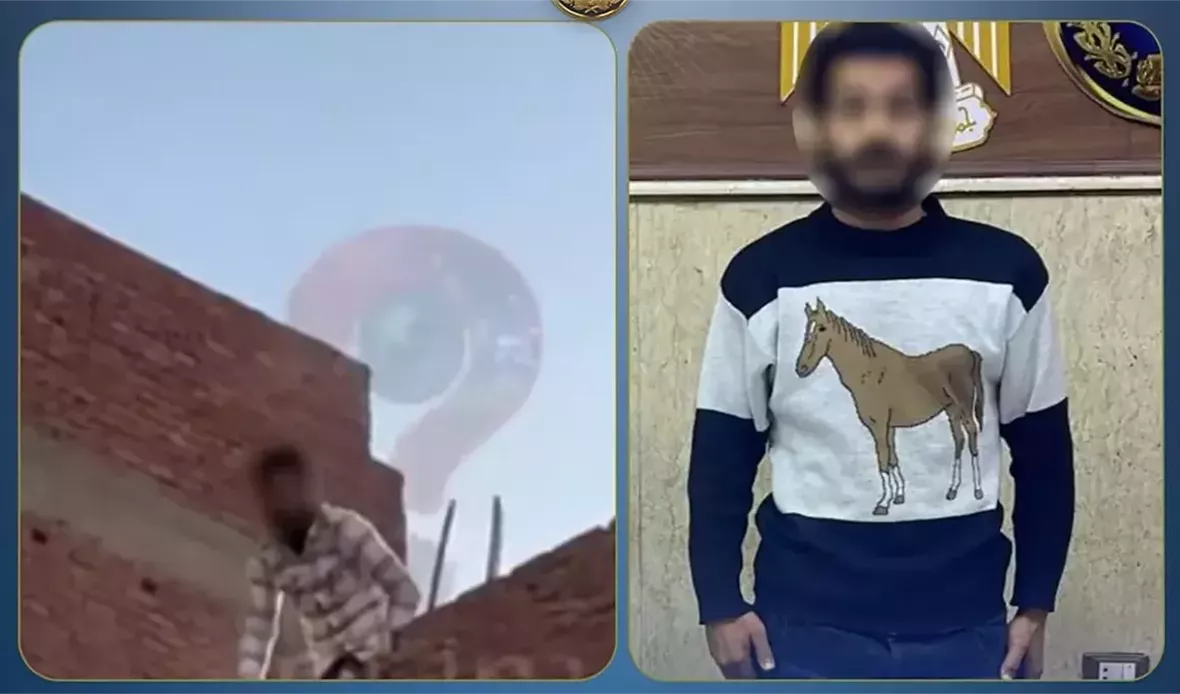 ضبط عاطل ألقى الحجارة