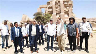 وزير السياحة من معبد الرامسيوم: توثيق رقمي في الأقصر لحماية آثار رمسيس الثاني