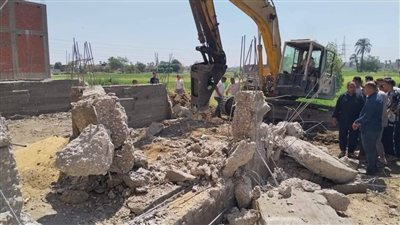 إزالة مخالفات البناء والتعديات على الأراضي الزراعية في الجيزة خلال عيد الأضحى