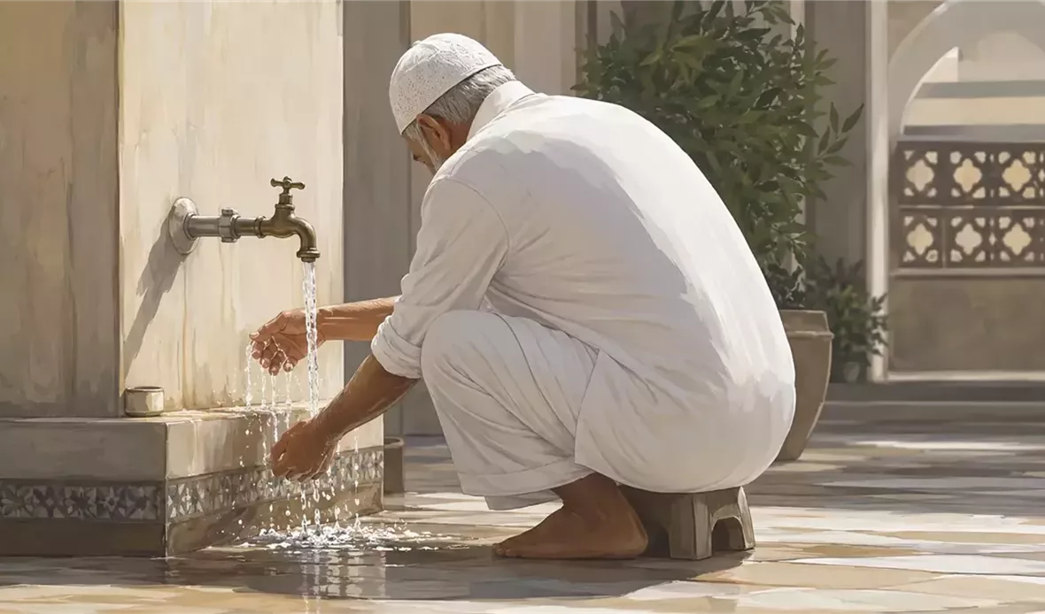حكم وضوء كبير السن